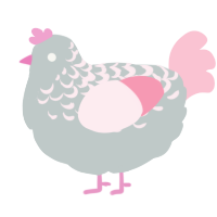 (unnamed), a silver and rose chicken with a half-lace pattern