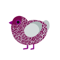 little soldier, a wine and silver chicken with a double-lace pattern