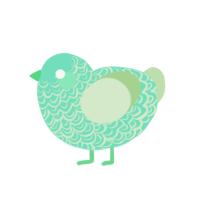 (unnamed), a mint and gluppy chicken with a double-lace pattern