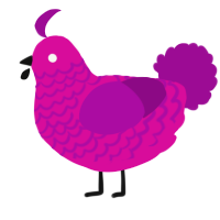 (unnamed), a fuchsia and plum chicken with a lace pattern