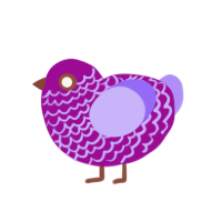 (unnamed), a plum and lilac chicken with a lace pattern