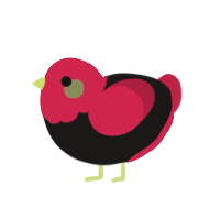 (unnamed), a sable and crimson chicken with a head pattern