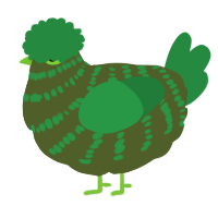 (unnamed), a olive and viridian chicken with a bar pattern