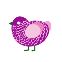 (unnamed), a plum and pink chicken with a lace pattern