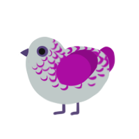 (unnamed), a silver and plum chicken with a half-lace pattern