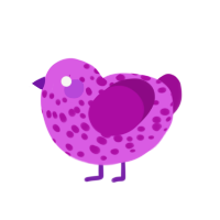 (unnamed), a orchid and plum chicken with a speckle pattern