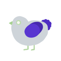 (unnamed), a mist and indigo chicken