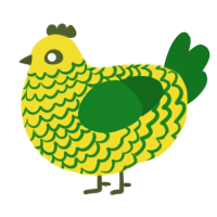 Mustard Relish, a yellow and leaf chicken with a lace pattern