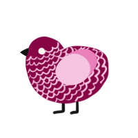 (unnamed), a maroon and pink chicken with a lace pattern