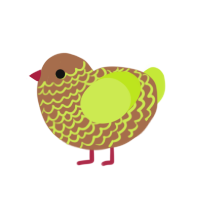 (unnamed), a brown and lime chicken with a lace pattern