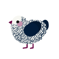 (unnamed), a white and tumblr chicken with a double-lace pattern