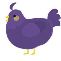 thing, a overcast chicken with a head pattern