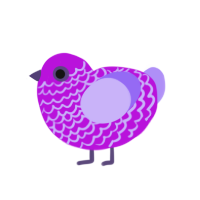 choped, a amethyst and lilac chicken with a lace pattern