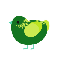 (unnamed), a leaf and lime chicken with a neck-speckle pattern