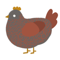 (unnamed), a grey and russet chicken with a double-lace pattern