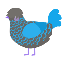 (unnamed), a grey and sky chicken with a lace pattern