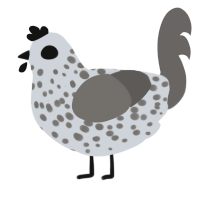 (unnamed), a mist and grey chicken with a speckle pattern