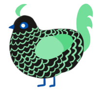 (unnamed), a sable and spring chicken with a lace pattern