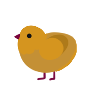 Golden Egg, a gold and ochre chicken with a head pattern