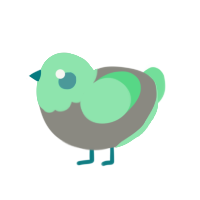 Hatsune Leek-u, a ash and spring chicken with a head pattern