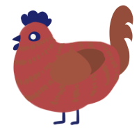 (unnamed), a red and russet chicken with a bar pattern