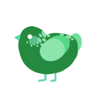 (unnamed), a viridian and spring chicken with a neck-speckle pattern