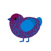 (unnamed), a wine and sapphire chicken with a double-lace pattern