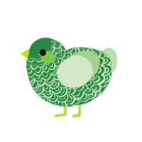 (unnamed), a viridian and gluppy chicken with a double-lace pattern