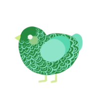 (unnamed), a viridian and mint chicken with a double-lace pattern