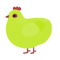 SEARING pear, a lime chicken with a neck-speckle pattern