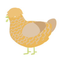 (unnamed), a honey and beige chicken with a lace pattern