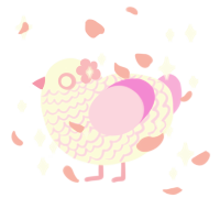 A white and lavender chicken with a lace pattern