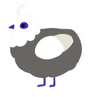 (unnamed), a grey and white chicken with a head pattern