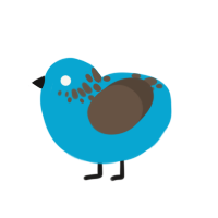 Robin Egg, a cerulean and bark chicken with a neck-speckle pattern