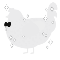 white boy, a black chicken with a speckle pattern