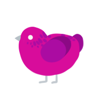 (unnamed), a fuchsia and plum chicken with a neck-speckle pattern