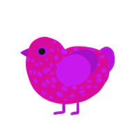 (unnamed), a fuchsia and amethyst chicken with a speckle pattern