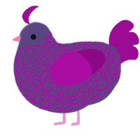 (unnamed), a overcast and plum chicken with a double-lace pattern