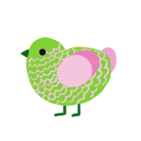 (unnamed), a grass and pink chicken with a lace pattern