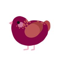 (unnamed), a maroon and red chicken with a neck-speckle pattern