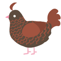 (unnamed), a bark and russet chicken with a lace pattern