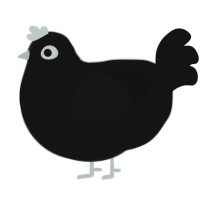 commercial wares, a black chicken