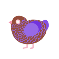 (unnamed), a russet and blurple chicken with a lace pattern