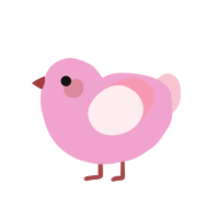 Bow, a pink and rose chicken