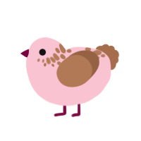 Edith, a rose and brown chicken with a neck-speckle pattern