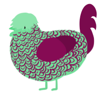 Peridot, a spring and wine chicken with a double-lace pattern