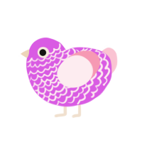 chick of bandung, a orchid and rose chicken with a lace pattern