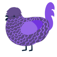 (unnamed), a overcast and blurple chicken with a lace pattern