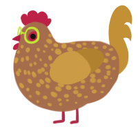 Pineapple Juice, a brown and gold chicken with a speckle pattern