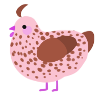 Shortcake, a rose and russet chicken with a speckle pattern